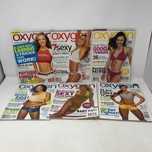 Lot of 6 Oxygen Magazine 2003-2007 Women's Fitness Fat Loss Flat Belly Diet